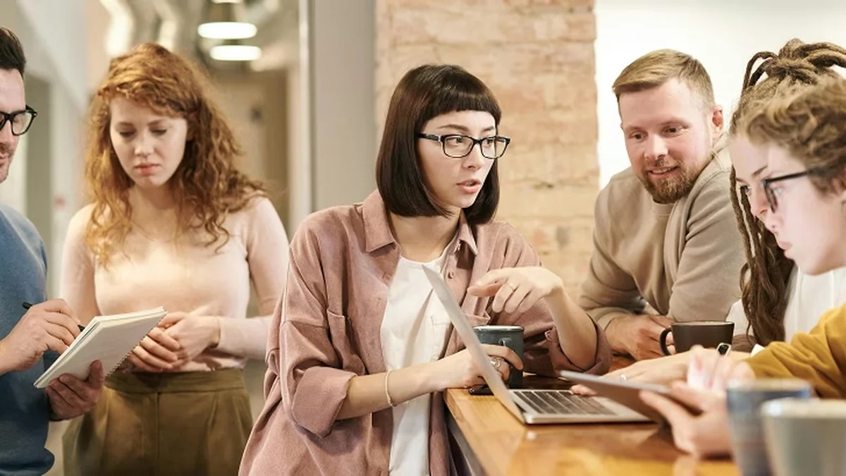 Candidate answering career transition questions with composure and clarity