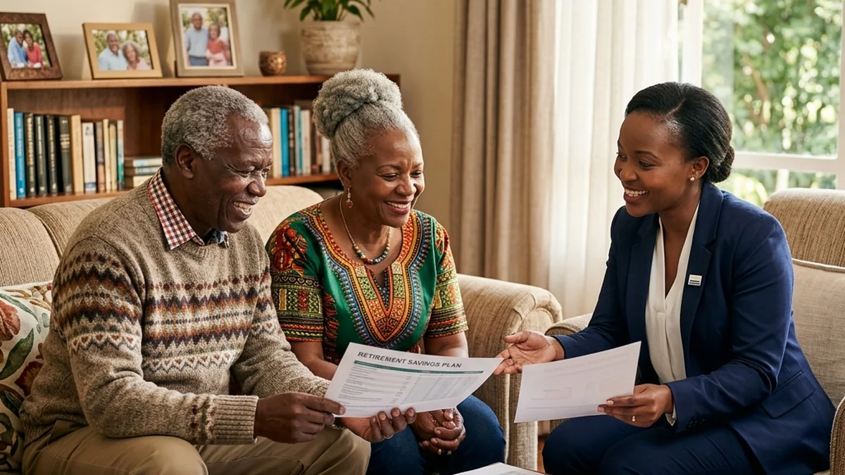 Financial advisor reviewing compound growth and pension investment assets