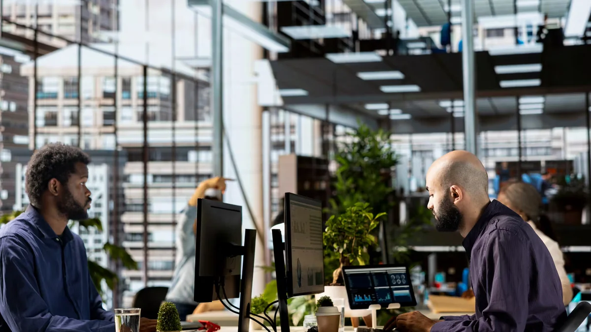 Financial consultant evaluating total rewards statements and benefits packages